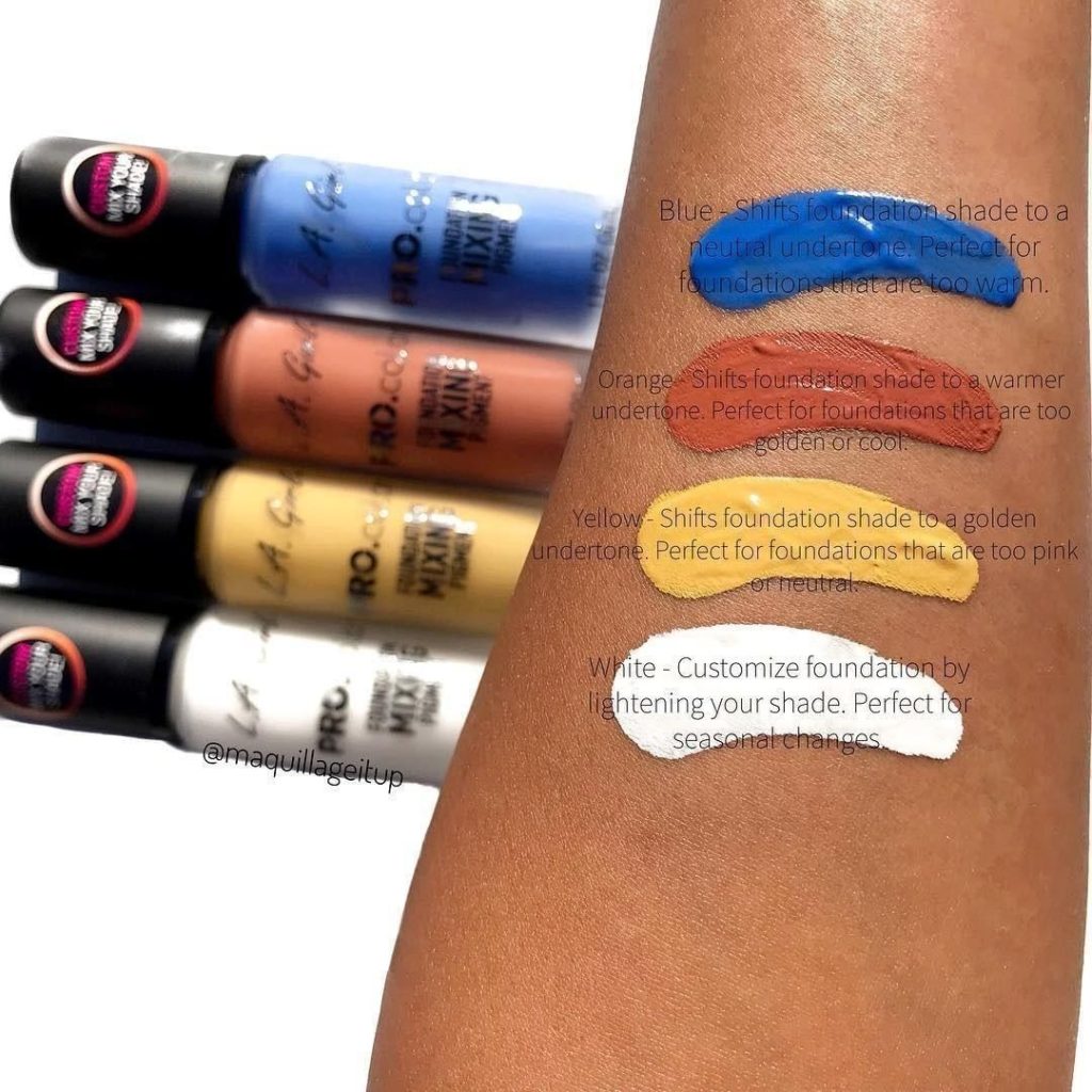foundation mixing pigment blue